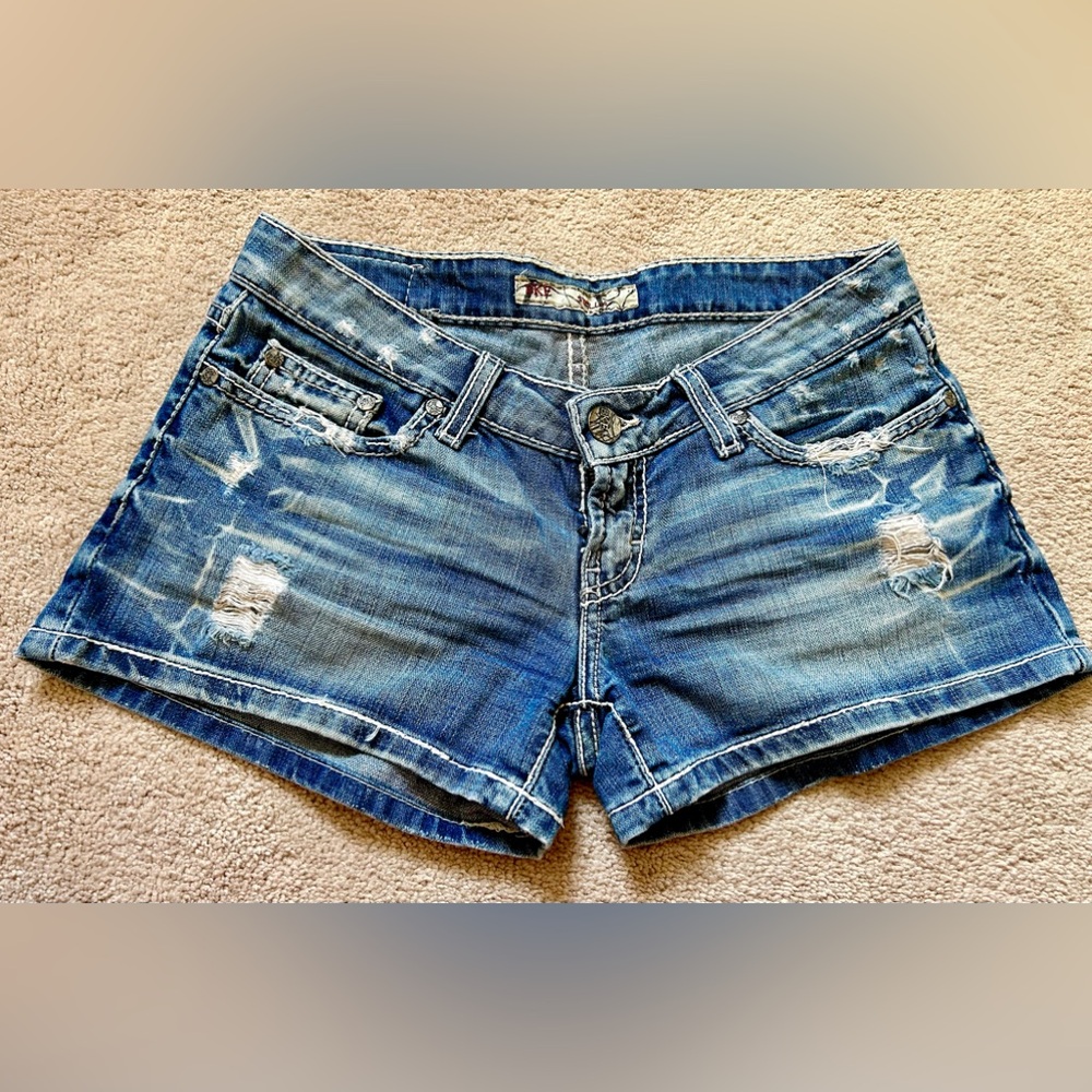 The Buckle BKE distressed Stella jean shorts size 26